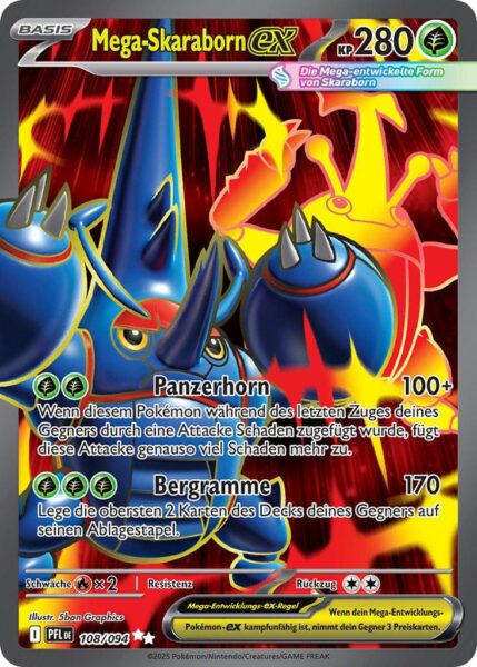 Mega-Skaraborn-ex-108-094-PFL-DE-Fatale-Full-Art-Pokémon-Karte-Deutsch