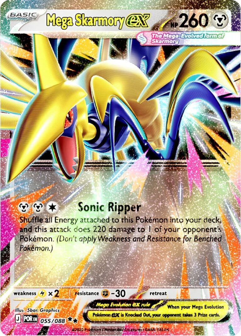 Mega-Skarmory-Panzaeron-ex-055-088-Perfect-Order-Optimale-Ordnung-Pokémon-Karte-Englisch