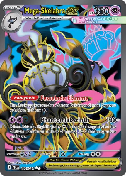 Mega-Skelabra-ex-099-084-PBL-DE-Dunkelnacht-Full-Art-Pokémon-Karte-Deutsch