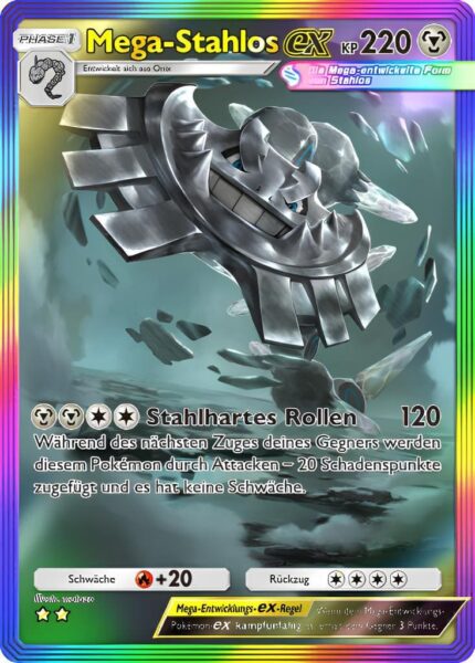 Mega-Stahlos-ex-086-069-B1a-Feuerrote-Flammen-Pokémon-TCG-Pocket-Karte-Deutsch