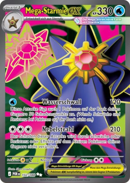 Mega-Starmie-ex-102-088-Optimale-Ordnung-Full-Art-Pokémon-Karte-Deutsch