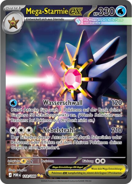 Mega-Starmie-ex-118-088-Optimale-Ordnung-Special-Illustration-Rare-Pokémon-Karte-Deutsch