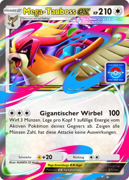 Mega-Tauboss-ex-006-P-B-Promo-Karte-Pokémon-TCG-Sammelkartenspiel-Pocket-Deutsch