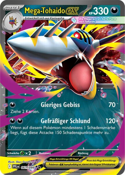Mega-Tohaido-ex-061-094-PFL-DE-Fatale-Flammen-Pokémon-Karte-Deutsch