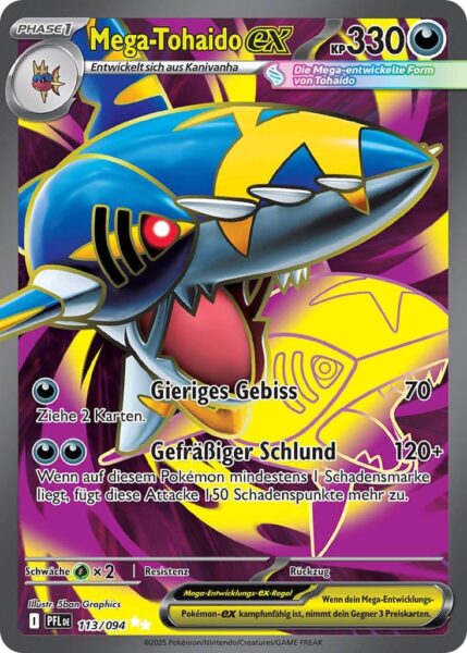 Mega-Tohaido-ex-113-094-PFL-DE-Fatale-Full-Art-Pokémon-Karte-Deutsch