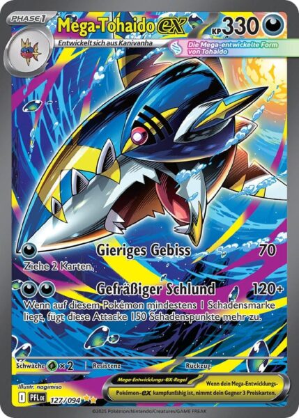 Mega-Tohaido-ex-127-094-PFL-DE-Fatale-Flammen-Special-Illustration-Rare-Pokémon-Karte-Deutsch