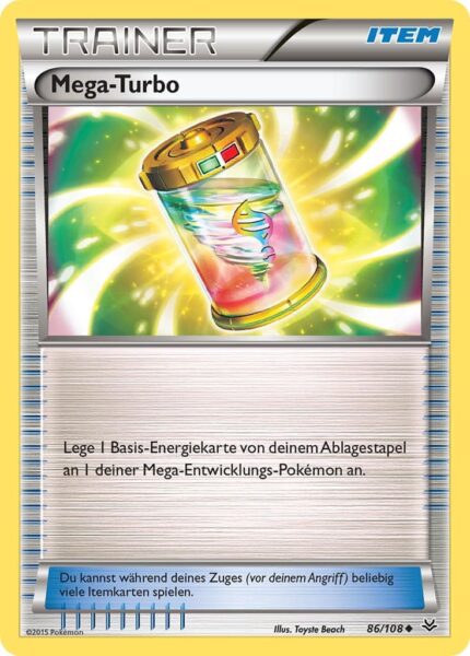 Mega-Turbo-86-108-XY-Drachenleuchten-Pokémon-Karte-Deutsch-TCG-Sammelkartenspiel