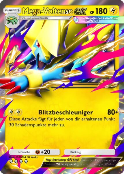Mega-Voltenso-ex-027-069-B2b-Mega-Schillern-Pokémon-TCG-Sammelkartenspiel-Pocket-Karte-Deutsch