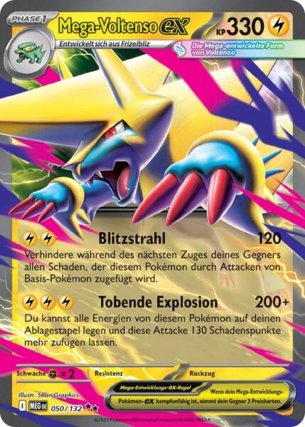 Mega-Voltenso-ex-050-132-MEG-DE-Mega-Entwicklung-Pokémon-Karte-Deutsch