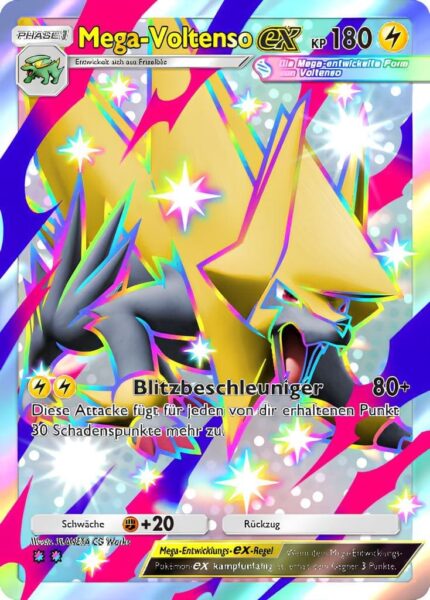 Mega-Voltenso-ex-113-069-B2b-Mega-Schillern-Pokémon-TCG-Sammelkartenspiel-Pocket-Karte-Deutsch