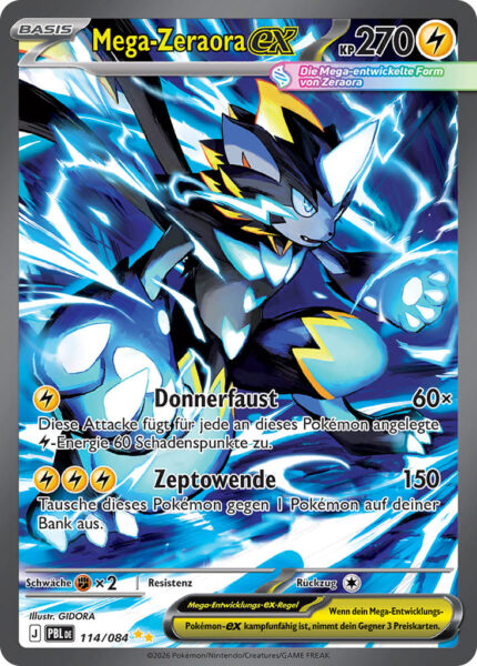 Mega-Zeraora-ex-114-084-PBL-DE-Dunkelnacht-Special-Illustration-Rare-Pokémon-Karte-Deutsch