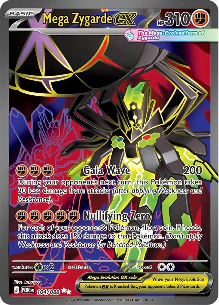 Mega-Zygarde-ex-104-088-Perfect-Order-Optimale-Ordnung-Full-Art-Pokémon-Karte-Englisch