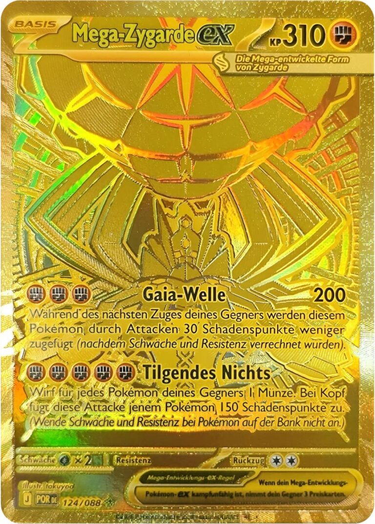 Mega-Zygarde-ex-124-088-Optimale-Ordnung-Mega-Hyper-Rare-Karte-Gold