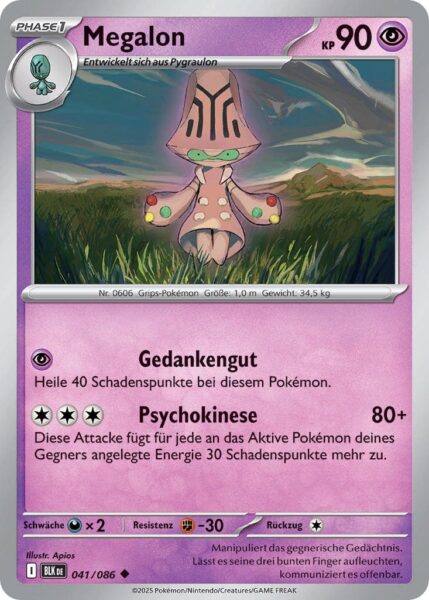 Megalon-041-086-BLK-DE-Schwarze-Blitze-Pokémon-Karte-Karmesin-Purpur-Deutsch