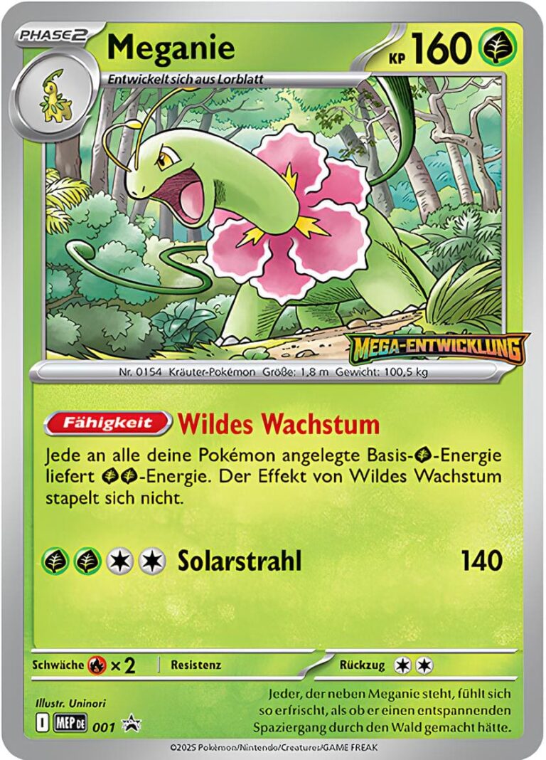 Meganie-MEP-DE-001-Mega-Entwicklung-Prerelease-Promo-Pokémon-Karte-Deutsch