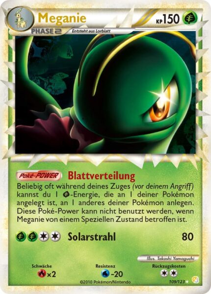 Meganie-Prime-Primus-109-123-Heartgold-Soulsilver-Pokémon-Karte-Deutsch-TCG