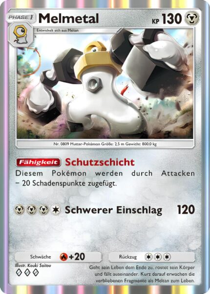 Melmetal-182-Pokémon-TCG-Sammelkartenspiel-Pocket-Unschlagbare-Gene-Digitale-Karte-2024