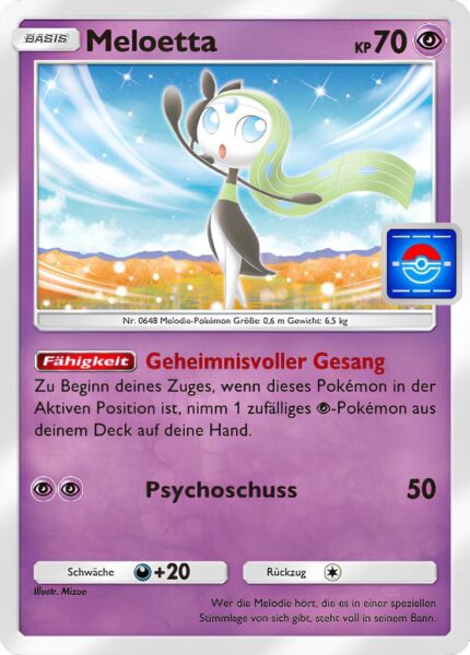 Meloetta-050-P-B-Promo-Karte-Pokémon-TCG-Sammelkartenspiel-Pocket-Deutsch