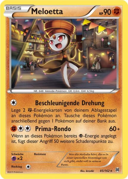 Meloetta-85-162-XY-TURBOstart-Pokémon-Karte-Deutsch