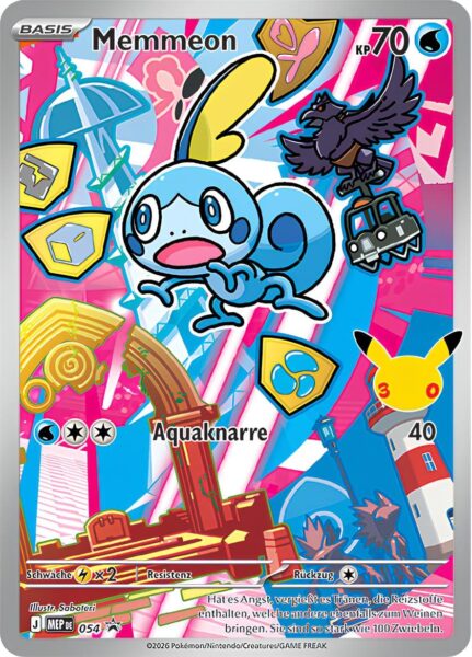 Memmeon-MEP-054-Promo-Pokémon-Karte-30.-Jubiläum-30th-Anniversary-Erste-Partner-Kollektion-Serie-2