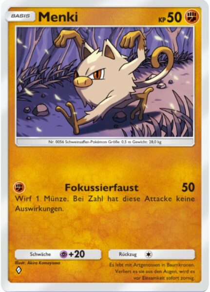 Menki-041-068-Pokémon-TCG-Sammelkartenspiel-Pocket-Mysteriöse-Insel-Karte-A1a