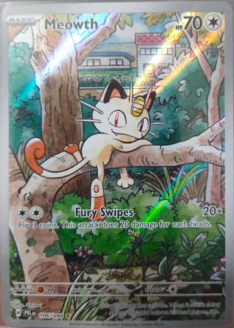 Meowth-Mauzi-106-094-Phantasmal-Flames-Fatale-Flammen-Pokémon-Karte-Englisch