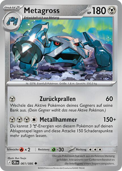 Metagross-061-086-Wachsendes-Chaos-Pokémon-Karte-Deutsch
