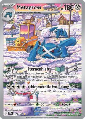Metagross-178-162-Karmesin-Purpur-Gewalten-der-Zeit-Illustration-Rare-Pokémon-Karte