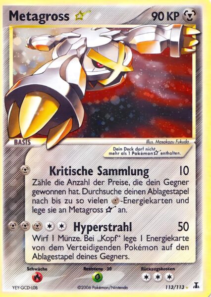 Metagross-Goldstar-113-EX-Delta-Species-Pokémon-Karte-Deutsch