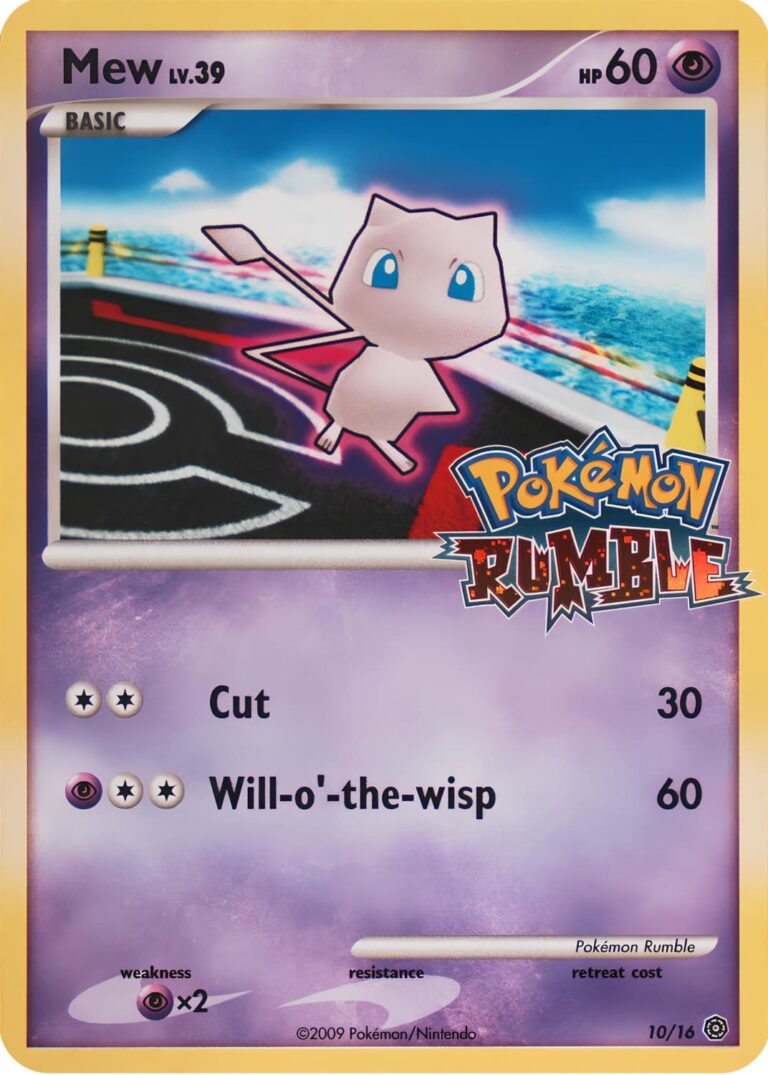 Mew-10-16-Pokémon-Rumble-Karte-Holo-TCG-Sammelkartenspiel-2009