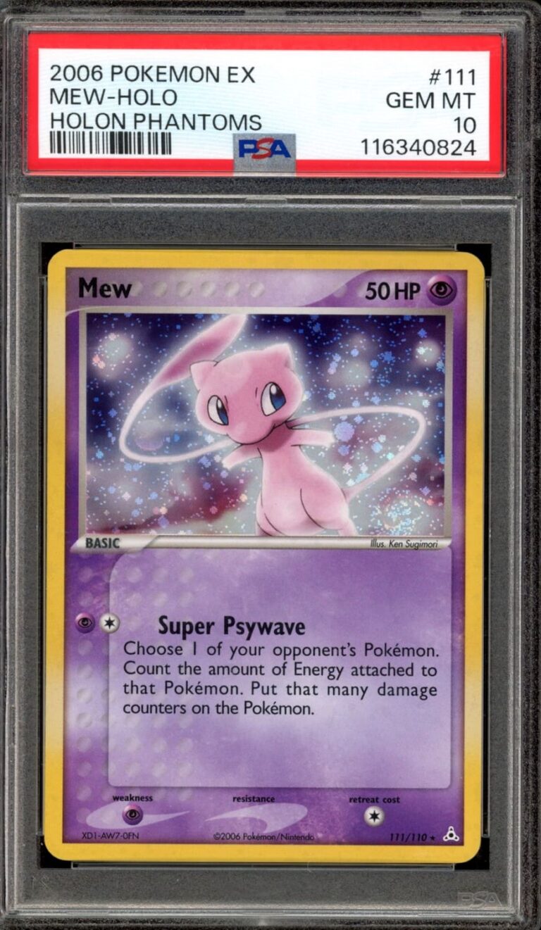 Mew-111-110-EX-Holon-Phantoms-Secret-Rare-Pokémon-Karte-PSA-10-Englisch