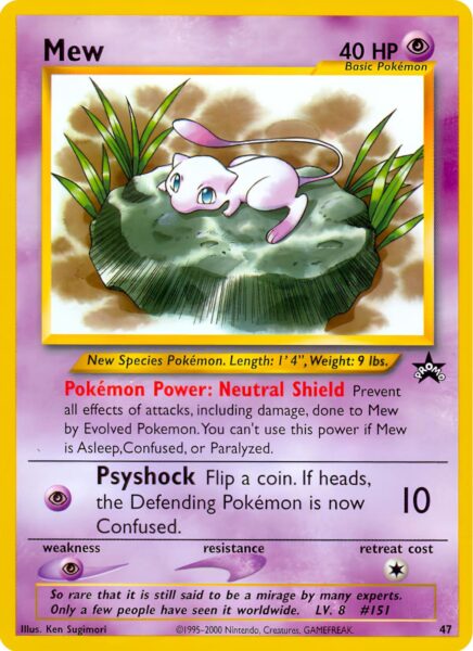 Mew-47-Wizards-Black-Star-Promo-Pokémon-Karte-Englisch-TCG-Sammelkartenspiel