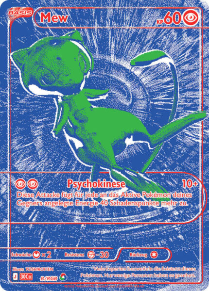 Mew-B-RGB-30C-Secret-Rare-Pokémon-Karte-30-Jahre-30th-Celebration-Deutsch