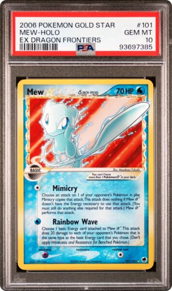 Mew-Goldstar-101-101-EX-Dragon-Frontiers-Pokémon-Karte-2006-PSA-10-Englisch-neu
