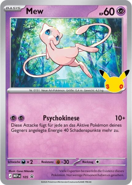 Mew-MEP-105-30-Jahre-Promo-Pokémon-Karte-Deutsch