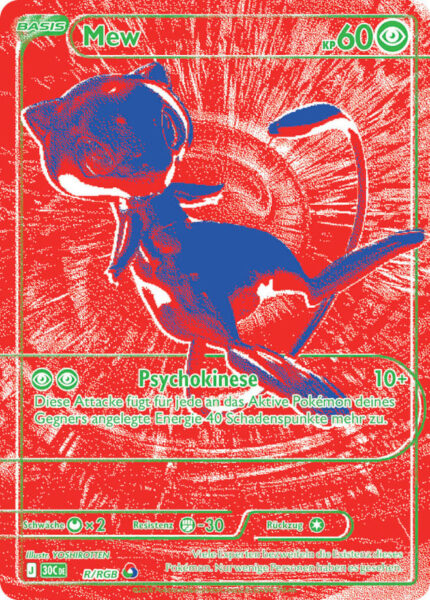 Mew-R-RGB-30C-Secret-Rare-Pokémon-Karte-30-Jahre-30th-Celebration-Deutsch