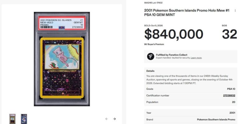 Mew-Southern-Islands-Holo-Pokémon-Karte-PSA-10-Wert-Preis-Oktober-2026