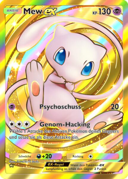 Mew-ex-077-068-Pokémon-TCG-Sammelkartenspiel-Pocket-Mysteriöse-Insel-Full-Art-Gold-Crown-Rare-Karte-A1a