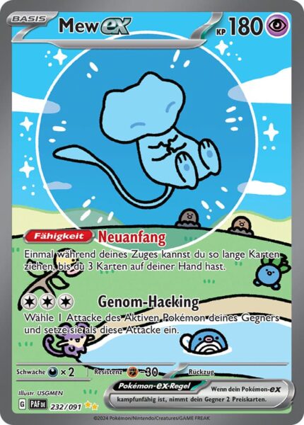 Mew-ex-232-091-Paldeas-Schicksale-Shiny-Schillernde-Special-Illustration-Rare-Pokémon-Karte