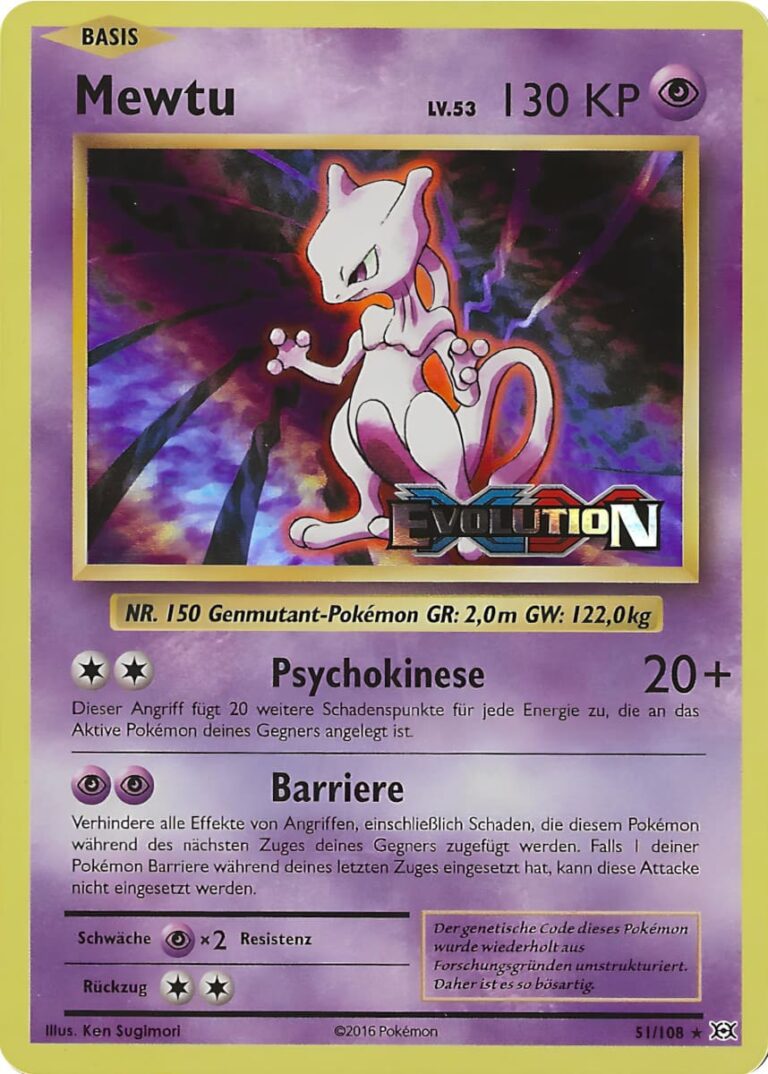 Mewtu-51-108-XY-Evolutions-Evolution-Prerelease-Promo-Pokémon-Karte-Deutsch