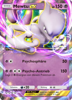Mewtu-ex-129-Pokémon-TCG-Sammelkartenspiel-Pocket-Unschlagbare-Gene-Digitale-Karte-2024