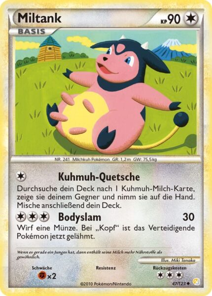 Miltank-47-123-Heartgold-Soulsilver-Pokémon-Karte-Deutsch