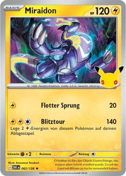 Miraidon-062-128-30C-30-Jahre-Jubiläum-30th-Celebration-Pokémon-Karte-Deutsch