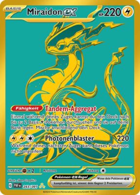 Miraidon-ex-243-091-Paldeas-Schicksale-Shiny-Gold-Schillernde-Full-Art-Hyper-Rare-Pokémon-Karte