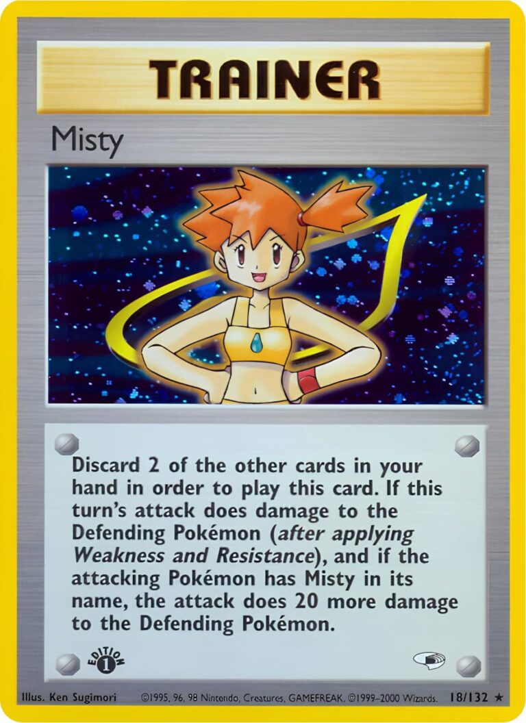 Misty-18-132-Gym-Heroes-1st-Holo-Pokémon-Karte-Englisch-TCG-Sammelkartenspiel