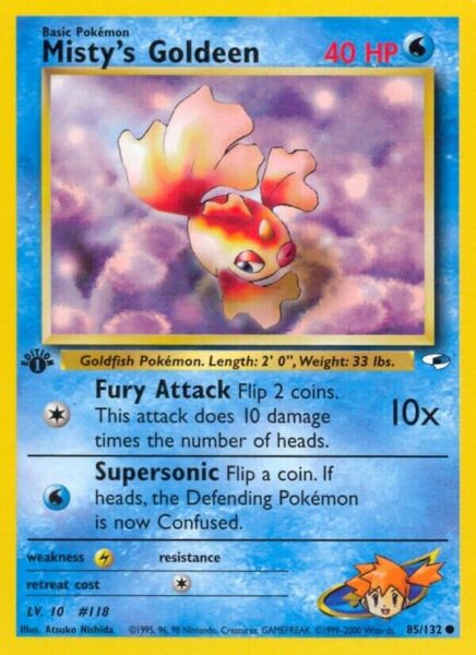Mistys-Goldeen-85-132-Gym-Heroes-Pokémon-Karte-Englisch-TCG-Sammelkartenspiel-2000