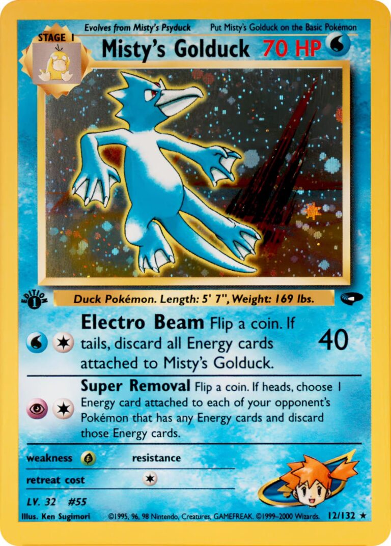 Mistys-Golduck-Entoron-12-132-Gym-Challenge-Pokémon-Karte-1st-Edition