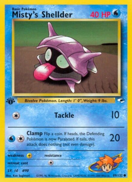 Mistys-Shellder-89-132-Gym-Heroes-Pokémon-Karte-Englisch-TCG-Sammelkartenspiel-2000