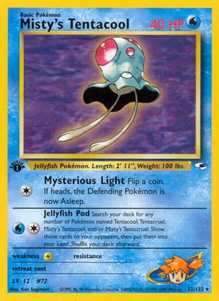 Mistys-Tentacool-32-132-Gym-Heroes-Pokémon-Karte-Englisch-TCG-Sammelkartenspiel-2000