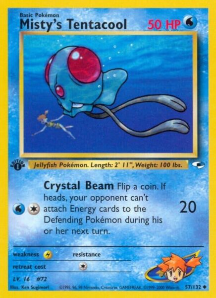 Mistys-Tentacool-57-132-Gym-Heroes-Pokémon-Karte-Englisch-TCG-Sammelkartenspiel-2000